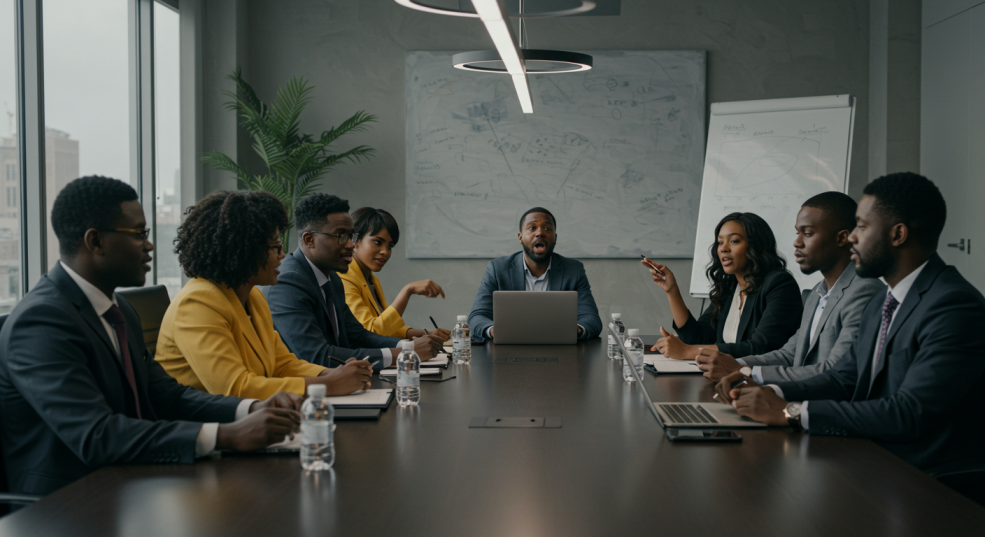 Team Members in a Board Room